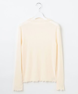 Feroux 【洗える】ベロア ハイネックトップス アイボリー系