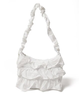 WEGO フリルドロストギャザーショルダー ホワイト
