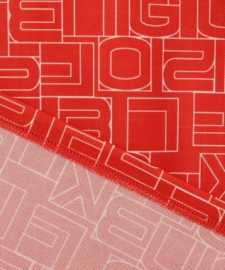 23区GOLF 盛夏対応のマルチ機能【接触冷感・UVケア・吸水速乾】【MEN】総ロゴ カノコシャツ オレンジ系5