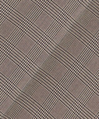 23区 【洗える】ドライ2WAYストレッチ チェック テーパードパンツ ダークブラウン系