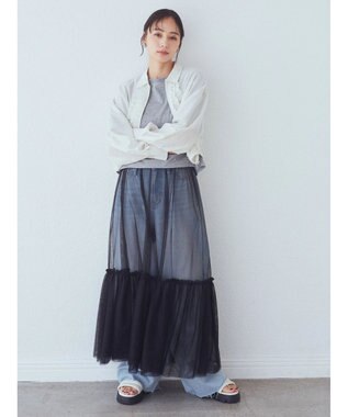 earth music&ecology フリルシャツ Off White
