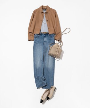 23区 スエード コンビ ドロスト バッグ ベージュ系