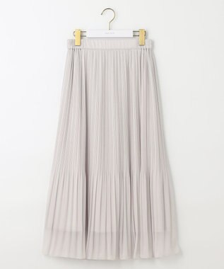 ANY SIS L 【洗える】シフォンプリーツ スカート アイスグレー