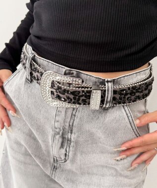 WEGO Lビジューラメシャギーベルト 柄3