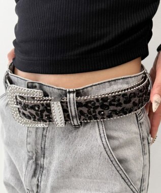 WEGO Lビジューラメシャギーベルト 柄3