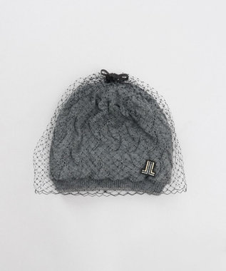 AURORA 【 LANVIN COLLECTION（ランバン コレクション） 】ベール付きリバーシブルニットワッチ