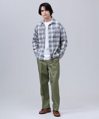 J.PRESS MEN 【J.PRESS ORIGINALS】【UNISEX】Indian Madras Open Shirts / Baggy-Fit ライトグレー系4