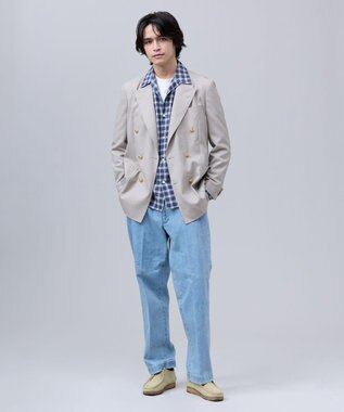 J.PRESS MEN 【J.PRESS ORIGINALS】【UNISEX】Indian Madras Open Shirts / Baggy-Fit ネイビー系4