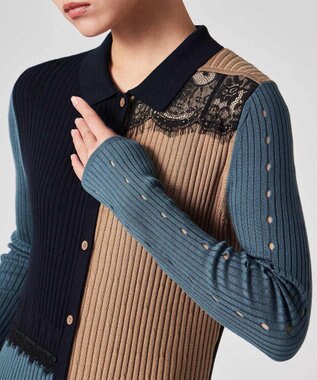 Paul Smith レース カラーブロック ワンピース ネイビー