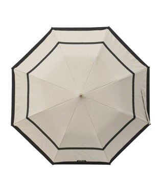 MOONBAT FURLA 晴雨兼用日傘 折りたたみ傘 シャンブレー切継 ／遮光 遮熱 UV ブラック