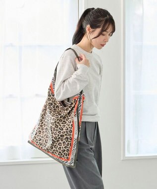 ROOTOTE 3664【エコバッグになるチャームトート】LT.トール.スカーフ-A 05：レオパード