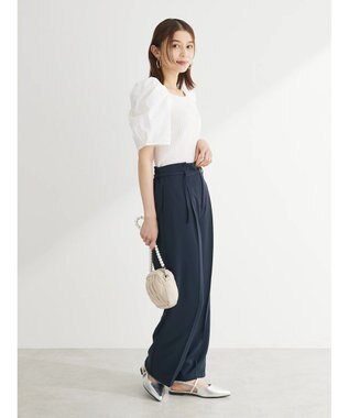 Green Parks ・ＡＮＤ　ＳＥＡＲＣＨ　布帛スリーブニットプルオーバー Off White