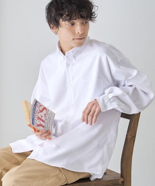 WEGO イージーケアオックスフォードシャツ ホワイト