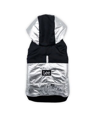 PET PARADISE Lee フード付 綿入れベスト 《シルバー》 小型犬 シルバー×ブラック