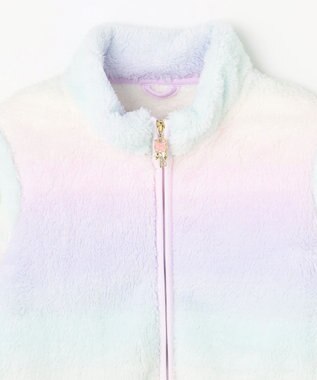 ANY KIDS 【ドッキング可能】ネコボアブルゾン ラベンダー×レインボー