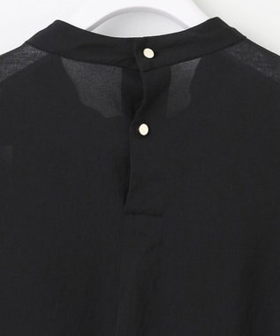 ANY SIS 【洗える】シャーリングシアー ブラウス ブラック