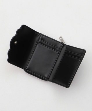 WEGO フリルデザインハートメタルウォレット ブラック