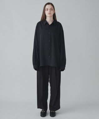 WEGO トロミBIGシャツ ブラック