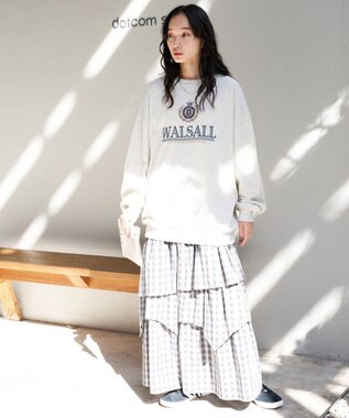 WEGO 刺繍BIGスウェット 杢グレー