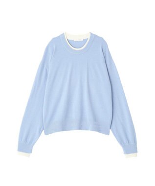 Green Parks アンチピリングレイヤード風ニットプルオーバー