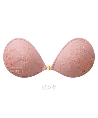 BRADELIS New York 【NuBra / ボリュームアップ】パテッドヌーブラ オレリー 蒸れにくい バックレス コレクション デザインヌーブラ 正規品 ピンク