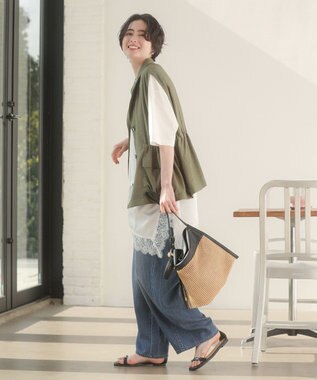 Green Parks ドロストミリタリーベスト Khaki