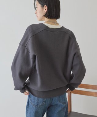 AMERICAN HOLIC Ｖネックニットカーディガン Charcoal Gray