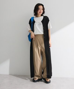 Green Parks 【適ON】箔プリントロゴＴシャツ Off White