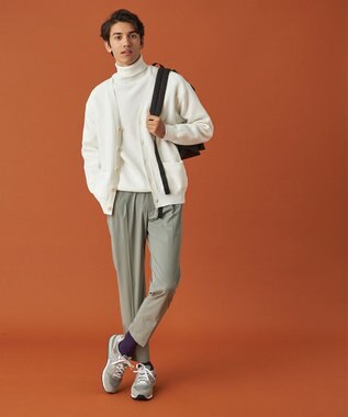 UNFILO MENS MOVE TEX Vネックカーディガン アイボリー系