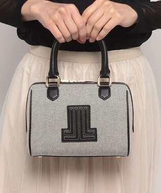 LANVIN en Bleu ヴィジュキャンバス 2wayボストンバッグ ブラック