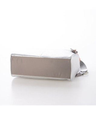 UNBILLION ペルケ perche / 牛革×ナイロンチェンジベルトキーチャームショルダー シルバー