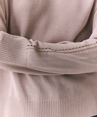 BEIGE， ARSENOPY / コットンドライタッチ Vネックニット Taupe