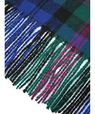 Green Parks カラーチェックストール Blue