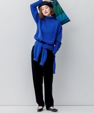 23区 【洗える】ピュアカシミヤ カーディガン ブルー系