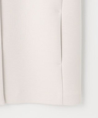 UNFILO 【洗える/シワになりにくい】ダブルフェイスジャージー　ノーカラー エクリュ