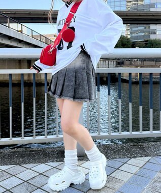 WEGO サークルポーチ付きスクエアショルダー レッド