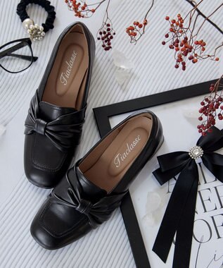 Tiaclasse 【安田美沙子さん着用】リボンローファー ブラック