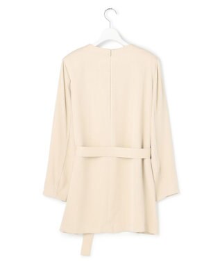ICB L 【WEB＆一部店舗限定】BrightCupraSatin チュニックブラウス ベージュ