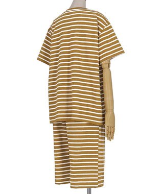 une nana cool 綿混ブークレーボーダー 半袖パジャマ KA