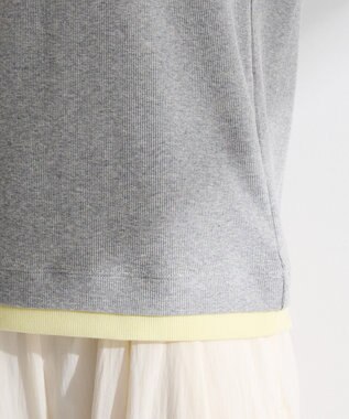Green Parks 配色ヘンリーネック半袖プルオーバー Gray Mixture