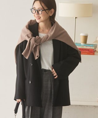 AMERICAN HOLIC オーバーサイズダブルジャケット Black