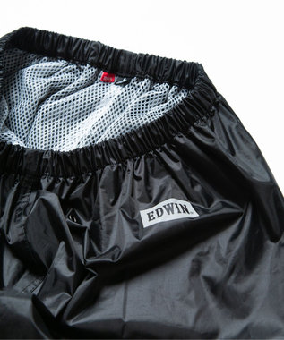 MOONBAT 【防水の頂点へ/上下セット】EDWIN (エドウィン) レインコート レインパンツ 上下セット ブラック