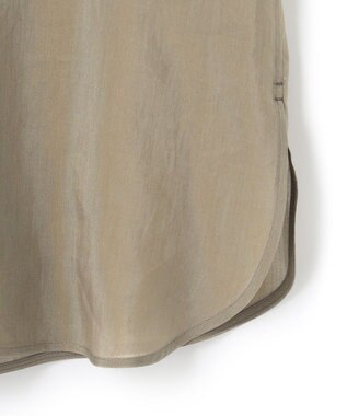 BEIGE， GENTIAN / スタンドカラーシャツ Khaki