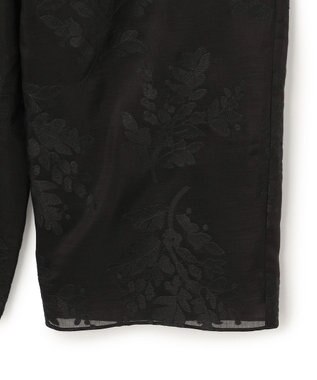 UNFILO 【ウエストゴム】ボタニカル エンブロイダリー パンツ ブラック