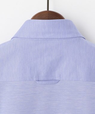 JOSEPH ABBOUD 【キングサイズ・ジャージー素材】シャンブレー シャツ サックスブルー系