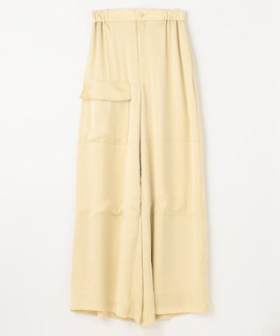 NAVE 【Nave・洗える/ウエストゴム】ヴィンテージサテン ワイドパンツ ライトイエロー系