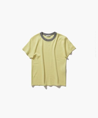 ATON FRESCA CIRCULAR RIB | パーフェクトフィットリンガープルオーバー  YELLOW/GRAY