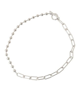 earth music&ecology マンテルチェーンＭＩＸネックレス Silver