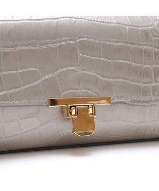 A.D.M.J. 【牛革】クロコ型押しラウンドクラッチショルダー GG