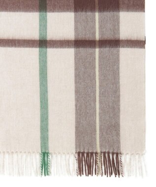 MOONBAT MACKINTOSH PHILOSOPHY(マッキントッシュ フィロソフィー）ウール100% 2WAYチェックポンチョストール ベージュ